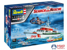 05683 REVELL ПОДАРОЧНЫЙ НАБОР "КАТЕР DGZRS BERLIN С ВЕРТОЛЕТОМ SEA KING" (1:72)