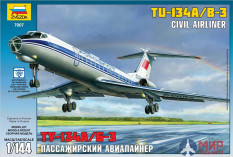 7007 Звезда 1/144 Пассажирский авиалайнер Ту-134 А/Б-3