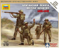 6166 Звезда 1/72 Британская пехота 1939-45 ( 5 бойцов)