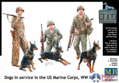 MB35155 Master Box 1/35 WWII Собаки на службе морской пехоты США