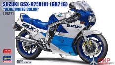 21746 Hasegawa 1/12 Мотоцикл SUZUKI GSX-R750 (H)(GR71G) "BLUE/WHITE COLOR